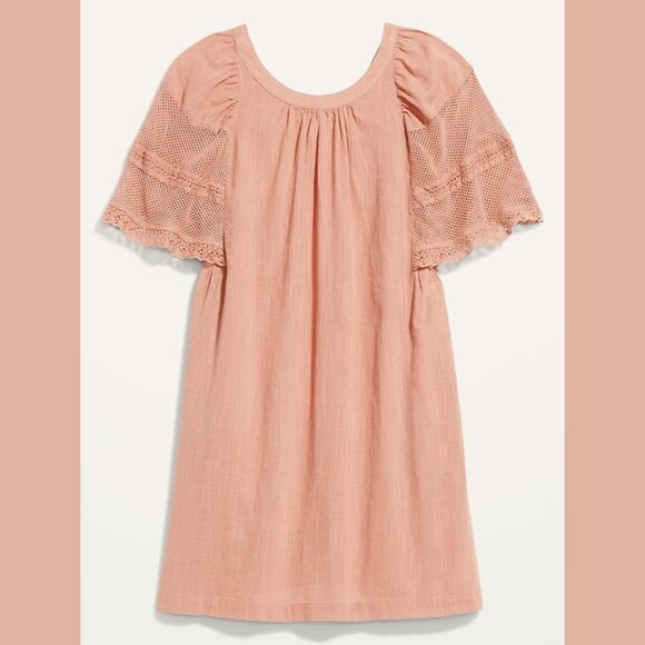 Old Navy | Flutter-Sleeve Tie-Back Mini Swing Dress | 3x - Picture 3 of 6